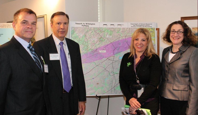 Representative Ed Osienski, Senator David Sokola, Representative Valerie Longhurst and Representative Debra Heffernan at the Walkable Bikeable Delaware 2012 Summit