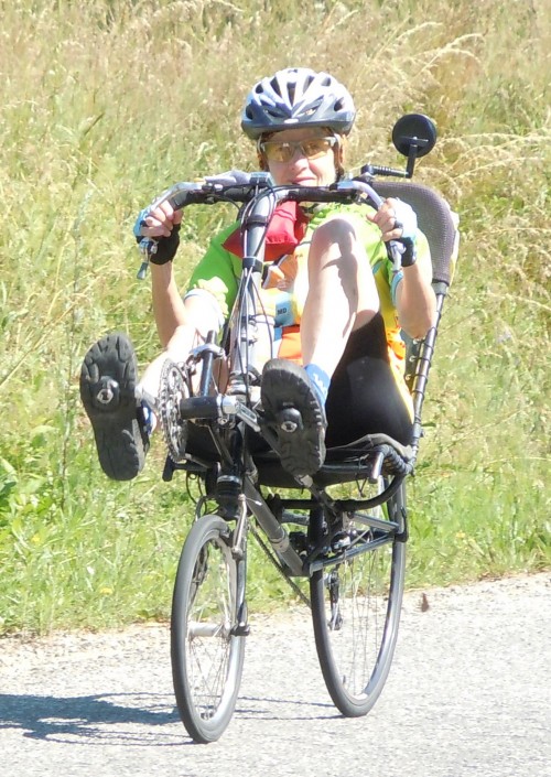 Carol on Bike