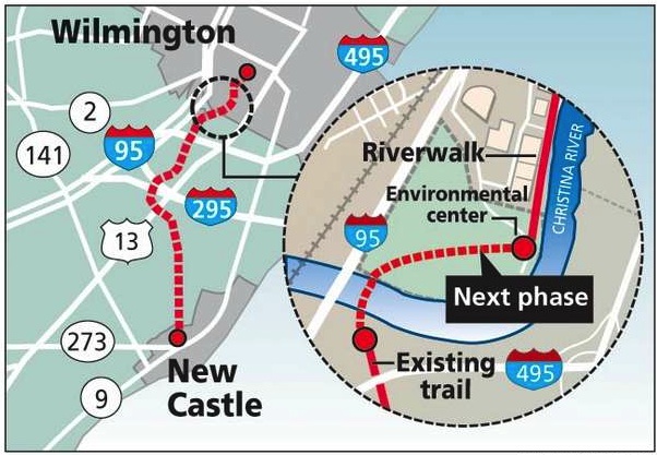 The Wilmington - New Castle Greenway. Credit: News Journal