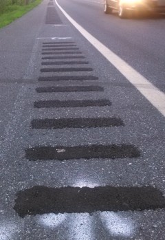 A first try at fixing the bad rumble strips failed, but led to last Thursday's second effort.