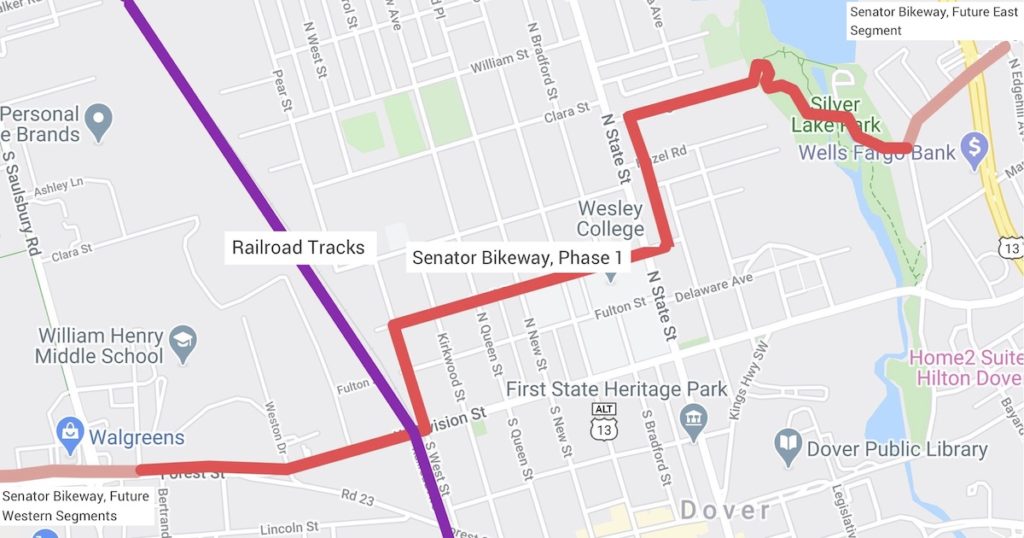 Map of Senator Bikeway