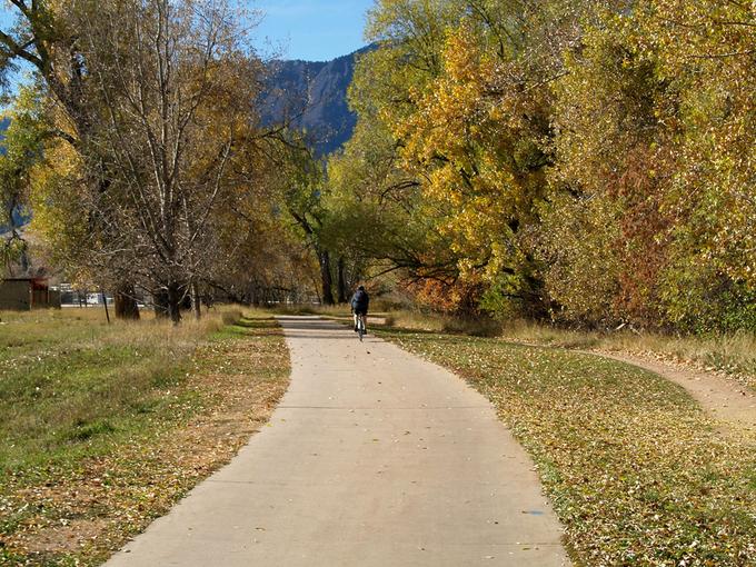 Boulder Creek Path—Boulder, Colo.: Rising from the plains to the Rockies and bisecting this mountain town from East to West, the paved, 7.5-mile Boulder Creek Path epitomizes what makes Boulder one of the most active, outdoorsy cities in the country. It may not be as long some other great paths, but few, if any, are as central to the life of the city as this one. 