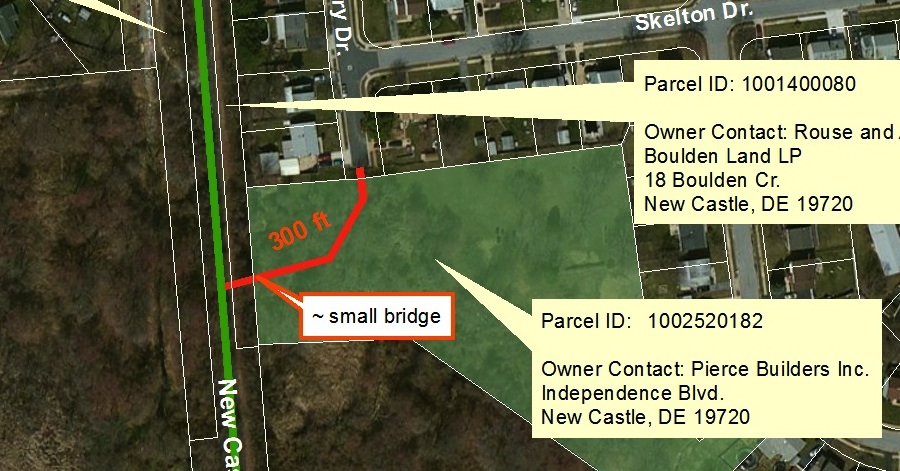 The "neighborhood connector" that recently linked the Jefferson Farms subdivision to the Wilmington-New Castle Greenway started out as a line - in fact, this line - on a map.